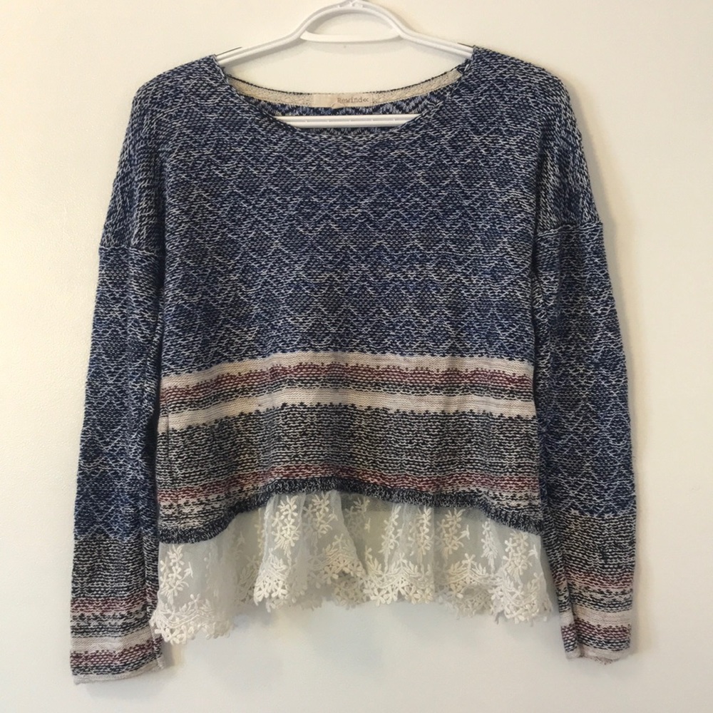 Blue Sweater w/ lace
